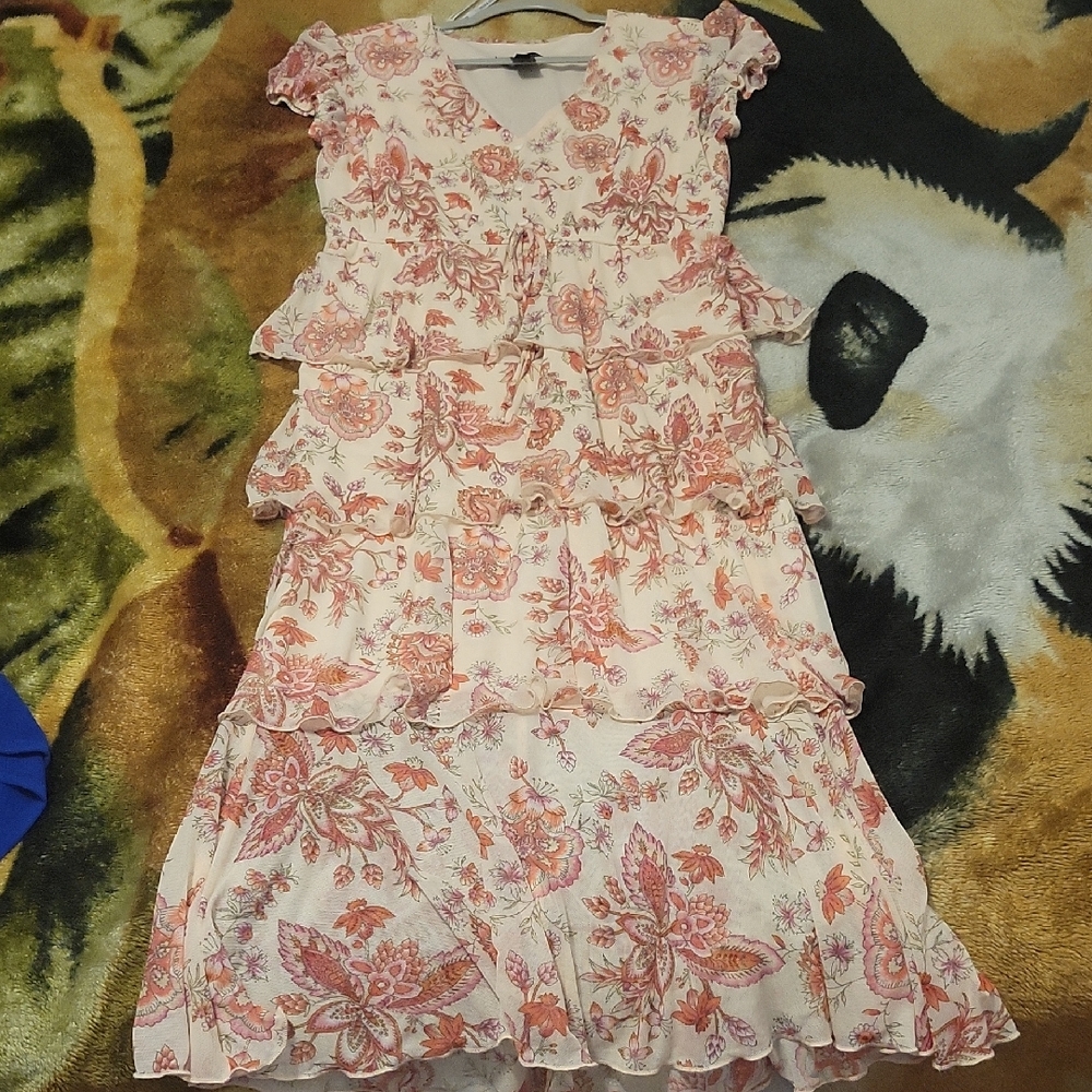 Stella & Julie Floral Ruffle Dress Size 12